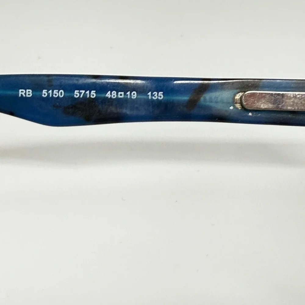 Ray-Ban RB 5150 5715 Blue Tortoise Brown Eyeglasses Frames‎ 48-19-135 Mens 21804